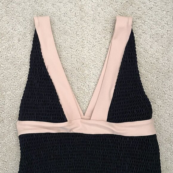 Tori Praver Isabella Smocked One-Piece Swimsuit in Crete Colorblock Size Small - Picture 3 of 9